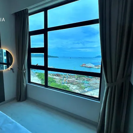 Jesselton Quay Kk Sea View Or City View By Lovia Kota Kinabalu Bagian luar foto