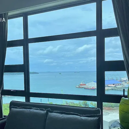 Jesselton Quay Kk Sea View Or City View By Lovia Kota Kinabalu Bagian luar foto